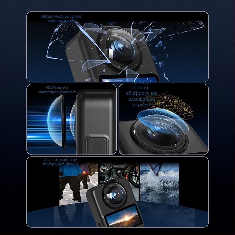 Κρύσταλλο προστατευτικό κάλυμμα για την DJI Osmo 360 Panoramic Κάμερα – Αντιθαμβωτικός φακός, Κάλυμμα σκόνης, OEM μάρκα, Εξουσιοδοτημένη ιδιωτική μάρκα