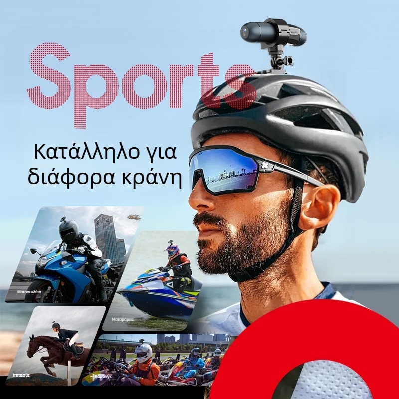 Κάμερα δράσης για ποδηλασία 4K χωρίς οθόνη LCD, μπαταρία περίπου 5 ωρών, αποθήκευση TF, περίβλημα ABS, 4K 30fps