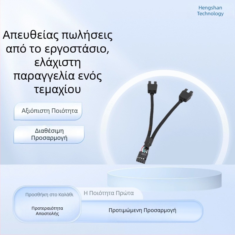 Αντάπτορας κεφαλίδας USB μητρικής: 9-pin σε διπλούς 9-pin USB συνδετήρες HUB