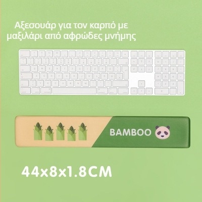 Μικρή βάση για πληκτρολόγιο με μνήμη αφρού, υφασμάτινη επιφάνεια, λουρί καρπού, εκτύπωση με μεταφορά θερμότητας, ποιμενικό στυλ