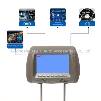 Οθόνη προσκέφαλου αυτοκινήτου με LCD οθόνη, είσοδοι AV1/AV2, ανάλυση 800x480, μοντέλο YL-733