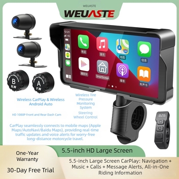 F85 Μοτοσικλετικό CarPlay dash cam, 150° γωνία λήψης, 2MP αισθητήρας, TF κάρτα έως 256GB, τοποθετημένη στην κεντρική κονσόλα ελέγχου μοτοσικλέτας