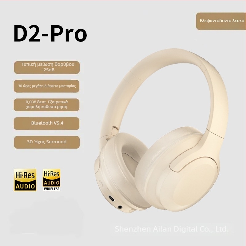 Ασύρματα ακουστικά Bluetooth με ANC, πάνω από το αυτί, Hi-Fi στερεοφωνικός ήχος, άνεση καθ' όλη τη μέρα
