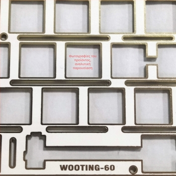 Προσαρμοσμένη πλάκα τοποθέτησης Wooting60-he για πληκτρολόγια με 60 πλήκτρα (hot-swappable) | CNC κατεργασία, ηλεκτροπλατίωση | Μαγνητική και μηχανική ευθυγράμμιση άξονα | Συμβατό με Wooting60, Win60, Fire60 | Βάρος 0,2 kg