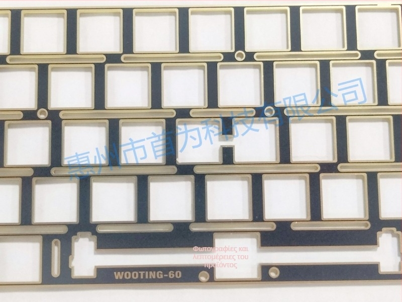 Προσαρμοσμένη πλάκα τοποθέτησης Wooting60-he για πληκτρολόγια με 60 πλήκτρα (hot-swappable) | CNC κατεργασία, ηλεκτροπλατίωση | Μαγνητική και μηχανική ευθυγράμμιση άξονα | Συμβατό με Wooting60, Win60, Fire60 | Βάρος 0,2 kg