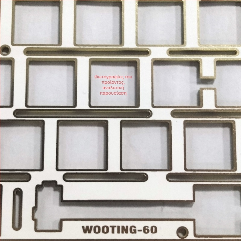 Προσαρμοσμένη πλάκα τοποθέτησης Wooting60-he για πληκτρολόγια με 60 πλήκτρα (hot-swappable) | CNC κατεργασία, ηλεκτροπλατίωση | Μαγνητική και μηχανική ευθυγράμμιση άξονα | Συμβατό με Wooting60, Win60, Fire60 | Βάρος 0,2 kg