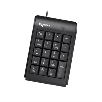 W909 ενσύρματο ψηφιακό πληκτρολόγιο με 23 πλήκτρα για φορητό υπολογιστή και PC, ABS κατασκευή, καλώδιο 1.45 μ., χωρίς φωτισμό
