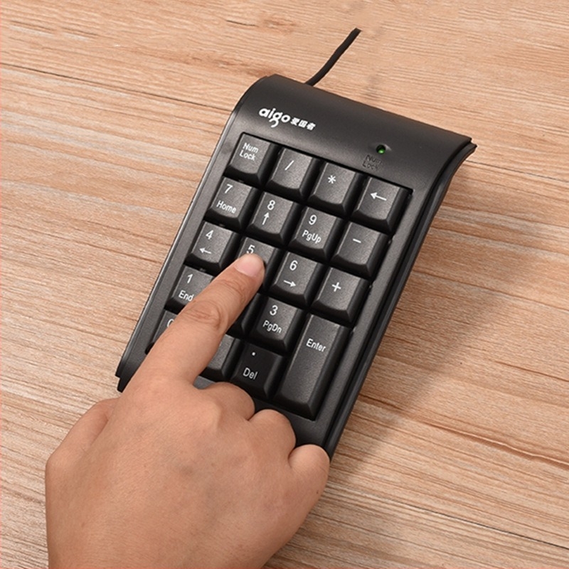 W909 ενσύρματο ψηφιακό πληκτρολόγιο με 23 πλήκτρα για φορητό υπολογιστή και PC, ABS κατασκευή, καλώδιο 1.45 μ., χωρίς φωτισμό
