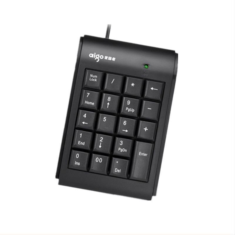W909 ενσύρματο ψηφιακό πληκτρολόγιο με 23 πλήκτρα για φορητό υπολογιστή και PC, ABS κατασκευή, καλώδιο 1.45 μ., χωρίς φωτισμό