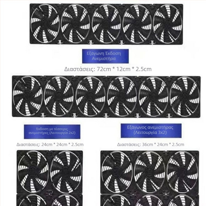 Αθόρυτος Ανεμιστήρας Εξαγωγής 220V με Ρυθμιστή Ταχύτητας για Ψύξη Κουτιού και Κάρτας Γραφικών