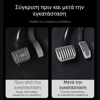 Κάλυμμα προστασίας από κράμα αλουμινίου για τα πεντάλ γκαζιού και φρένων του Tesla Model 3/Y, 2019–2023, αυτόματη μετάδοση