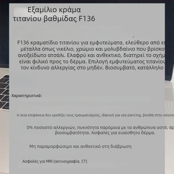 Σκουλαρίκια από F136 κράμα τιτάνιου, με διαμάντια, γεωμετρικός σχεδιασμός, Xingxin