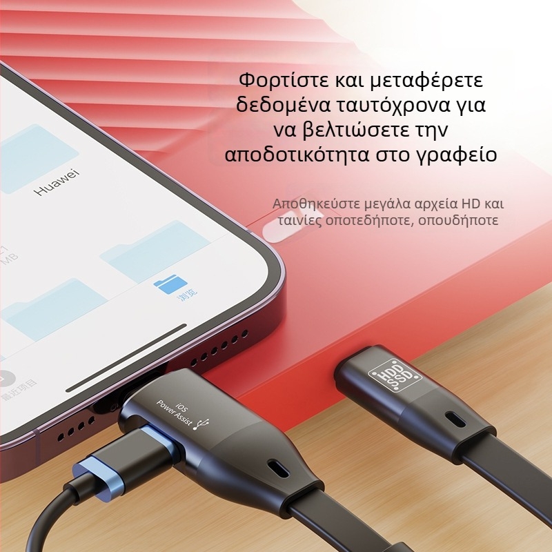 SYRUI SY-187 OTG μετατροπέας Lightning προς Type-C για iPhone, ήχος και αναγνώστη USB δίσκου/καρτών