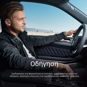 Αθλητικά ασύρματα ακουστικά Bluetooth, μονο-ακουστικά, Bluetooth 5.4, αυτονομία 4–8 ωρών, εμβέλεια 10 μ, ψηφιακή οθόνη