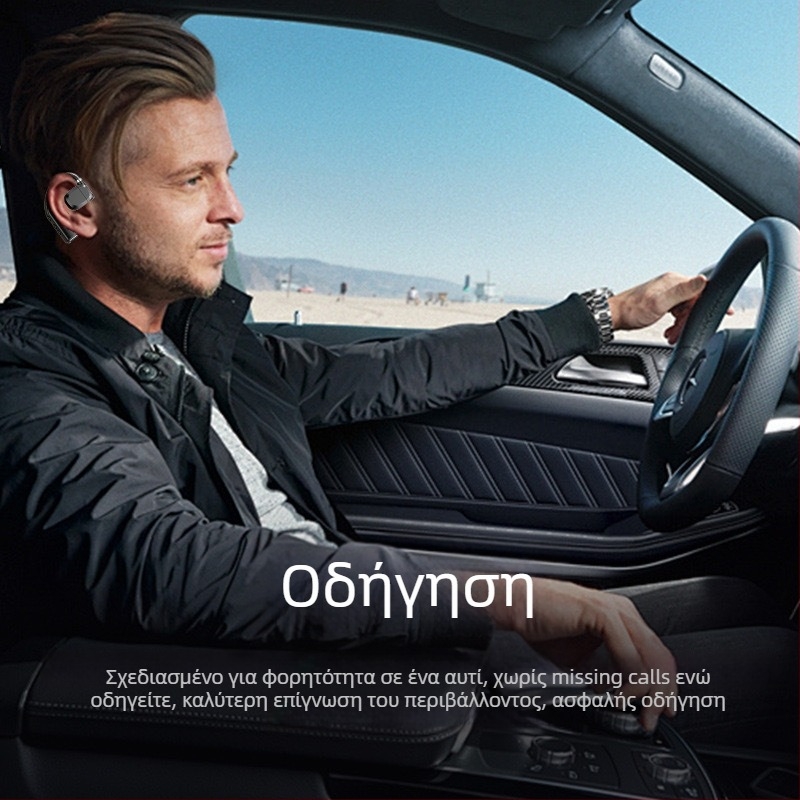 Αθλητικά ασύρματα ακουστικά Bluetooth, μονο-ακουστικά, Bluetooth 5.4, αυτονομία 4–8 ωρών, εμβέλεια 10 μ, ψηφιακή οθόνη