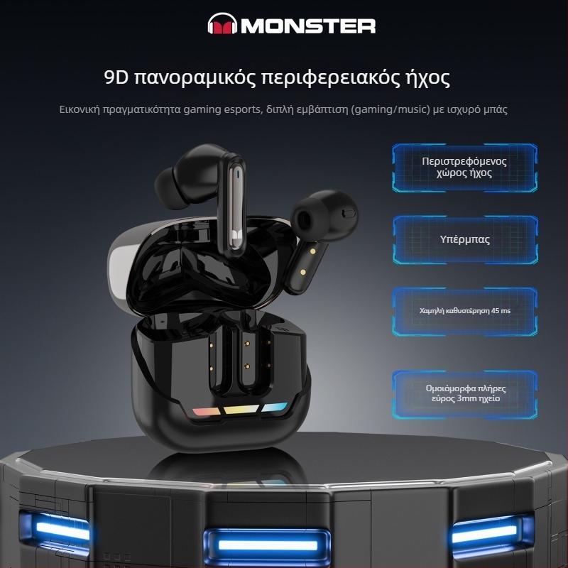 Ασύρματα ακουστικά in-ear με ακύρωση θορύβου, Bluetooth 5.4, 13 mm driver, αυτονομία 4–8 ωρών