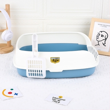 Κάδος άμμου γάτας με ενισχυμένο πεντάλ, ημι-κλειστή αντι-διασποράς κατασκευή, αφαιρούμενος και πλένεται, PVC, Hongyue Special Pet