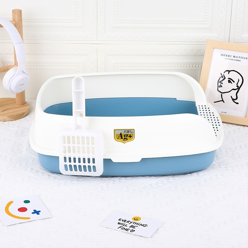 Κάδος άμμου γάτας με ενισχυμένο πεντάλ, ημι-κλειστή αντι-διασποράς κατασκευή, αφαιρούμενος και πλένεται, PVC, Hongyue Special Pet