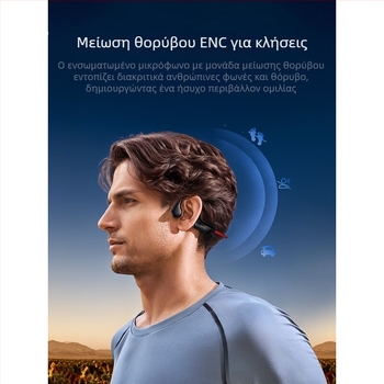 Ακουστικά Bluetooth οστικής αγωγής, κρεμαστά, IPX8 αδιάβροχα, ασύρματα με μικρόφωνο, μοντέλο X6