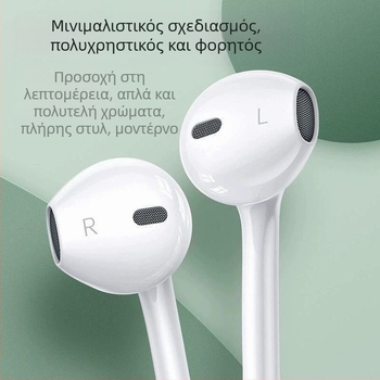 Ακουστικά ενσύρματα Type-C για Huawei Mate60 Pro, semi-in-ear σχεδίαση, έλεγχος καλωδίου, μινιμαλιστικό στυλ