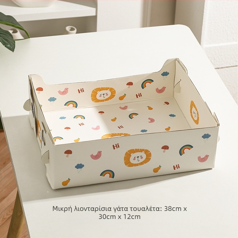 Κουτί άμμου γάτας από χαρτί, μιας χρήσης, πτυσσόμενο με μεγάλη χωρητικότητα, κατάλληλο για γάτες και σκύλους