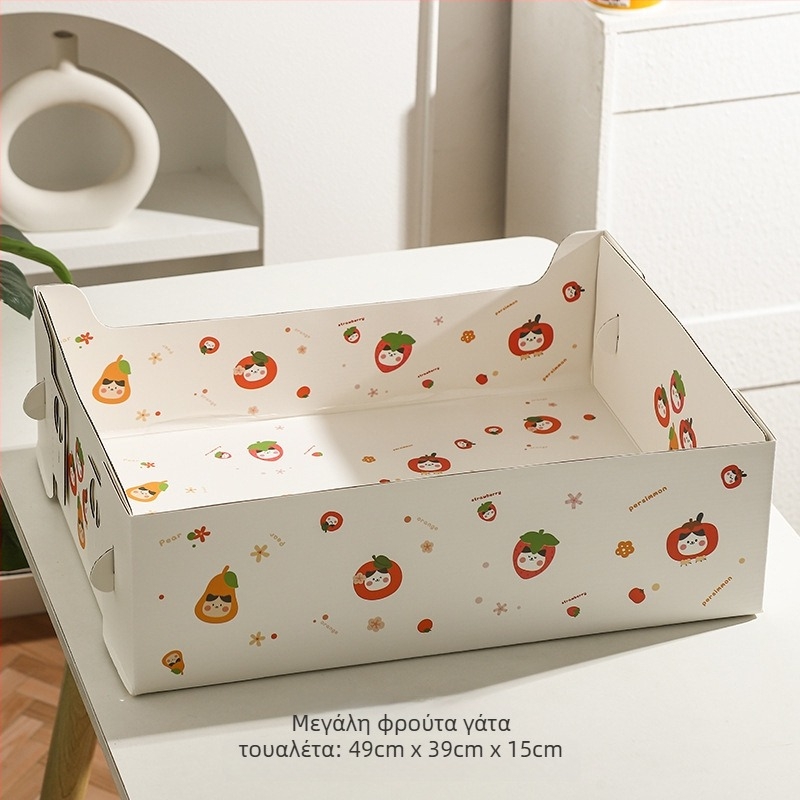 Κουτί άμμου γάτας από χαρτί, μιας χρήσης, πτυσσόμενο με μεγάλη χωρητικότητα, κατάλληλο για γάτες και σκύλους