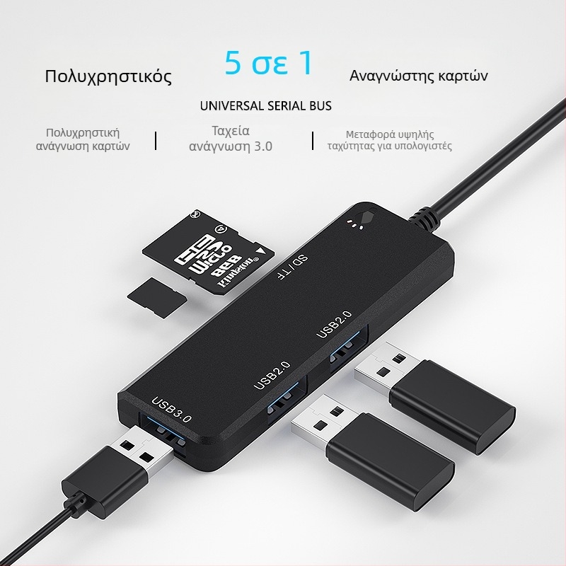 USB Type-C docking hub, 4 θύρες USB 3.0, μεταφορά έως 5Gbps, χωρίς εξωτερική τροφοδοσία