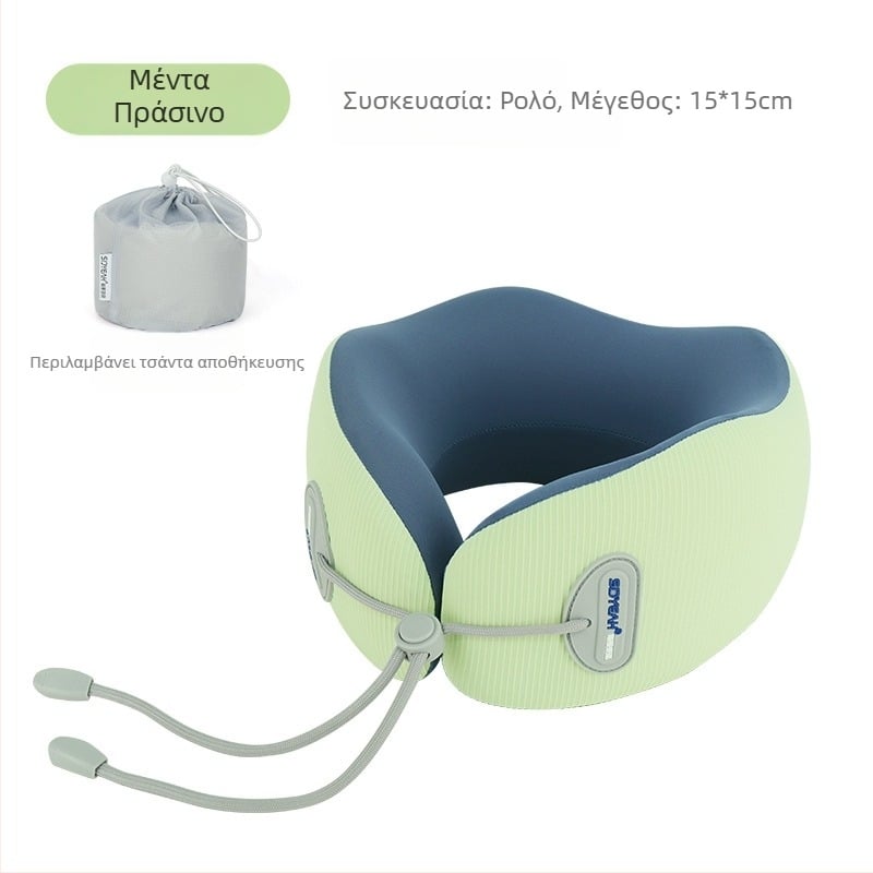 Μαξιλάρι αυχένα σε σχήμα U με αφρό μνήμης, ιδανικό για ταξίδια και γραφείο, ελαφρύ, κάτω από 0,5 κιλά