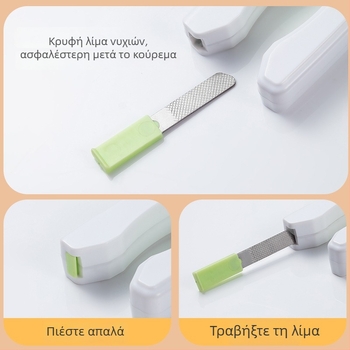 Κοπτήρες νυχιών κατοικίδίων με LED φως και λίμα νυχιών, για γάτες και σκύλους — προστασία από αιμορραγία