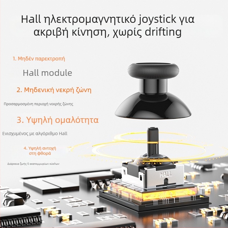 Ελεγκτής παιχνιδιών Switch2 με HD δόνηση, Ασύρματο Bluetooth, NFC μακροπρογραμματισμός, μοχλός Hall, Διασύνδεση Type-C, για Switch/PC/Android/iOS
