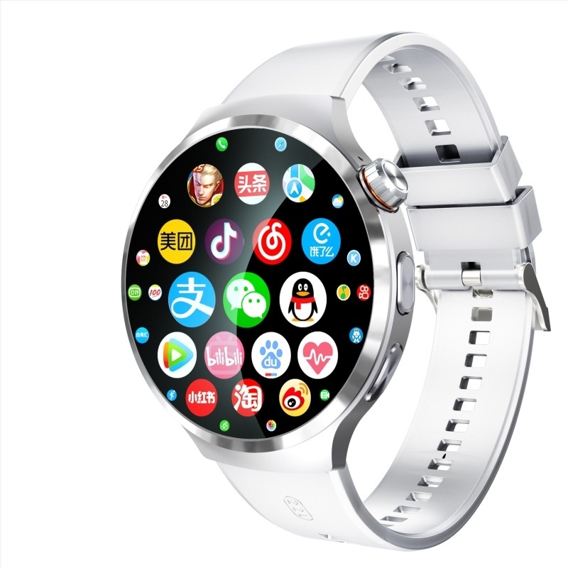 Έξυπνο ρολόι με διπλή κάμερα, AMOLED οθόνη, Android 13, 5G κινητή έκδοση, θύρα SIM, κυκλικό καντράν 44 mm