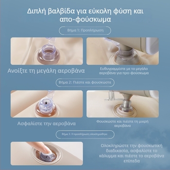 Φουσκωτό κρεβάτι αυτοκινήτου για SUV, μοντέλο YS04, μέγιστο φορτίο 200 kg, χειροκίνητο φούσκωμα, βελούδινο ύφασμα, κατάλληλο για όλα τα μοντέλα