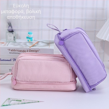 κασετίνα για μολύβια, ύφασμα Oxford, INST στυλ, μεγάλη χωρητικότητα, για μαθητές λυκείου