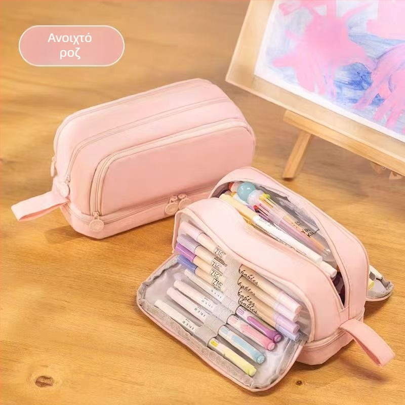 κασετίνα για μολύβια, ύφασμα Oxford, INST στυλ, μεγάλη χωρητικότητα, για μαθητές λυκείου