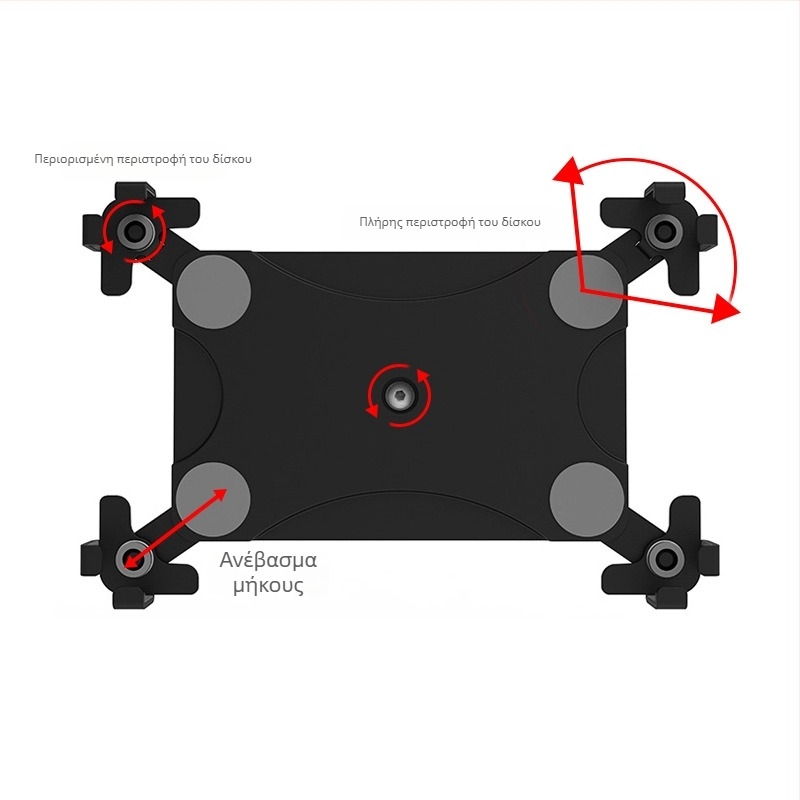 Βραχίονας tablet από κράμα αλουμινίου, τοίχου, αντι-κλοπής, περιστρεφόμενος, για iPad και συσκευές Apple (AT100)