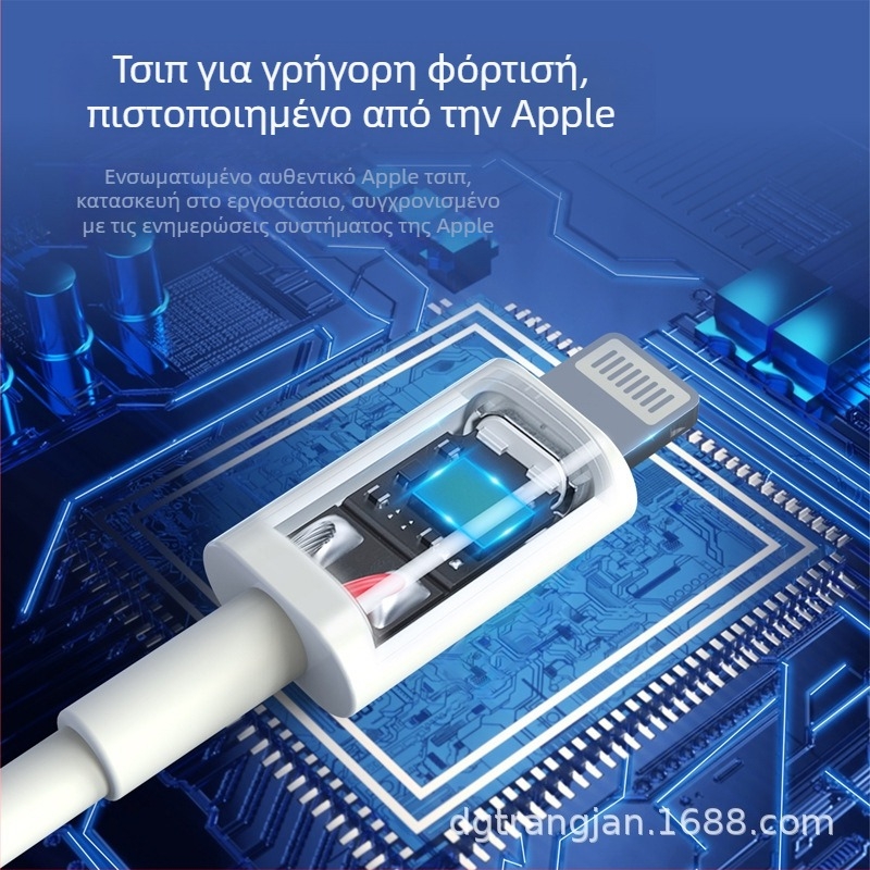 Trangjan USB-C καλώδιο δεδομένων και φόρτισης – γρήγορη φόρτιση, μήκος 0,5–1 m, με μια κεφαλή σύνδεσης, PC+ABS υλικό