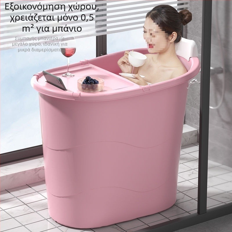 Πλαστική μπανιέρα για ενήλικες - αναδιπλούμενο κάδο μπάνιου και μπανάκι ποδιών για οικιακή χρήση