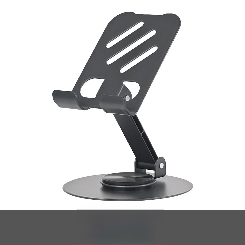 Επιτραπέζια βάση για κινητό τηλέφωνο και tablet, από ανθρακούχο χάλυβα, καθολική, αναδιπλούμενη και περιστρεφόμενη, αντικραδασμική