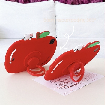 Θήκη σιλικόνης για iPad με cartoon KT Cat stand — ανάγλυφη επιφάνεια, προστασία από πτώσεις, συμβατή με iPad