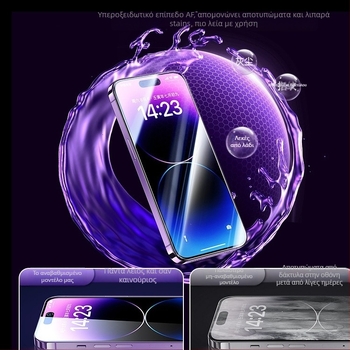 Membrane Προστατευτικό οθόνης από κρύσταλλο για iPhone 16 Pro Max, πλήρης κάλυψη, HD, προστασία ιδιωτικότητας