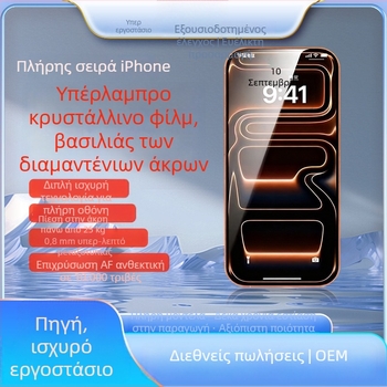 Προστατευτικό οθόνης από tempered glass για iPhone 17 με πλήρη κάλυψη οθόνης, συμβατό με iPhone 16 πλήρους οθόνης, iPhone 15 με προστασία ιδιωτικότητας και iPhone 13 Pro Max με διπλό επίχρωμα. Διαθέτει HD ευκρίνεια, ανθεκτικό στις γρατσουνιές, αντι-αποτυπώ