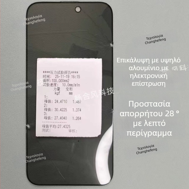 Προστατευτικό οθόνης από tempered glass για iPhone 17 με πλήρη κάλυψη οθόνης, συμβατό με iPhone 16 πλήρους οθόνης, iPhone 15 με προστασία ιδιωτικότητας και iPhone 13 Pro Max με διπλό επίχρωμα. Διαθέτει HD ευκρίνεια, ανθεκτικό στις γρατσουνιές, αντι-αποτυπώ