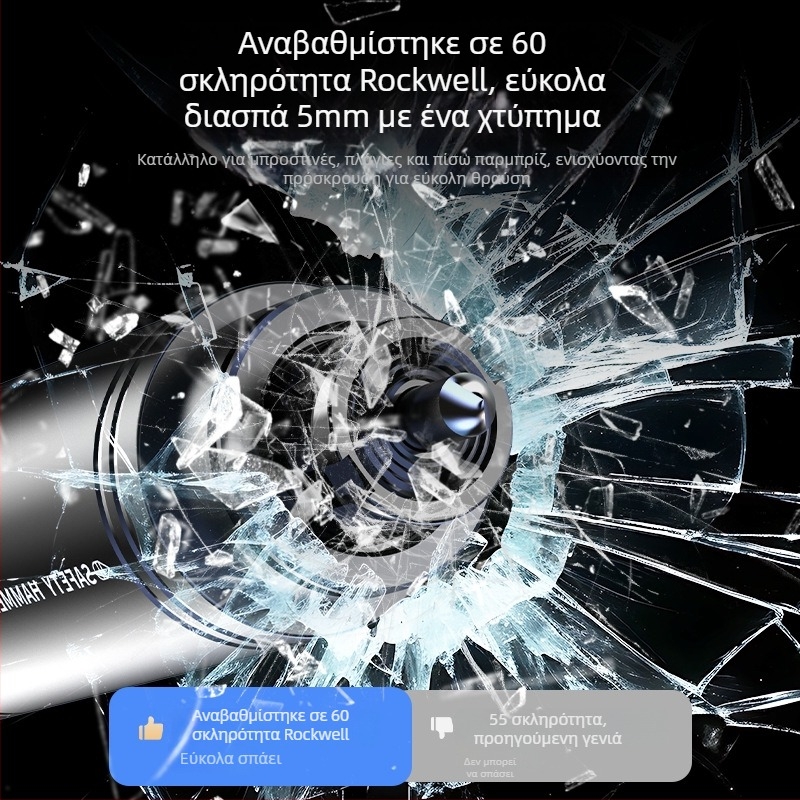 Αυτοκίνητο Σφυρί Έκτακτης Ανάγκης για Σπάσιμο Παραθύρων, Διπλής Λειτουργίας Μίνι Φορητό Εργαλείο Διάσωσης, 88 g, Χαλύβας Υψηλής Περιεκτικότητας σε Άνθρακα + Αλουμινίου Κράμα