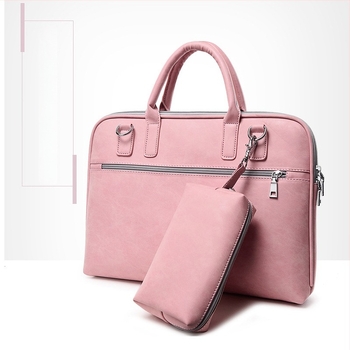 Τσάντα ώμου PU δέρμα για φορητό υπολογιστή - Αδιάβροχη, Ανθεκτική στη φθορά, Απορρόφηση κραδασμών, Σχεδίαση με μείωση βάρους, Αστικός μινιμαλισμός