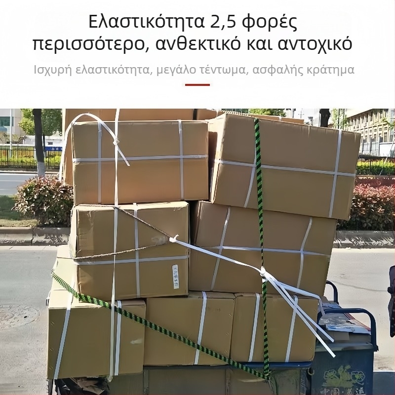 Zeyan παγκόσμια ελαστική ζώνη με διπλό κούμπωμα – μήκος 1–3 μ, παχύτερη, ανθεκτική στη φθορά για στερέωση οχημάτων