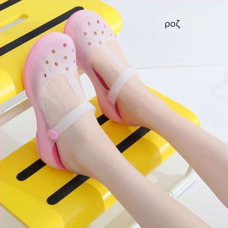 Γυναικεία Mary Jane ζελέ σανδάλια με παχιά EVA σόλα, αντιολισθητικά, μεσαίο ύψος επάνω, στρογγυλή μύτη