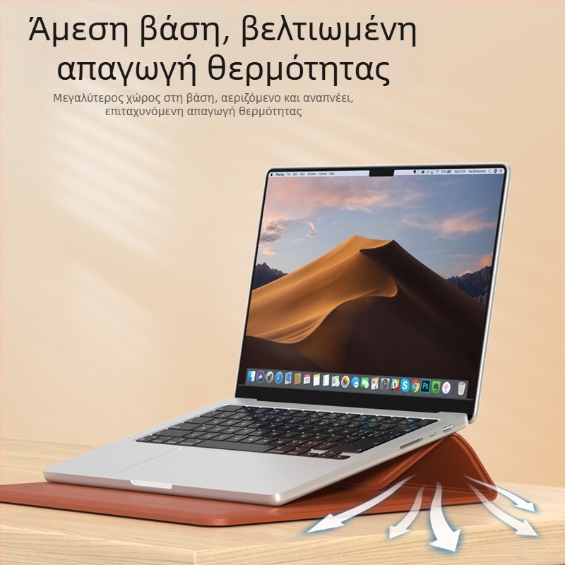 OLCK Τσάντα για φορητό υπολογιστή — Πολυλειτουργικός προστατευτικός φάκελος με εσωτερική επένδυση, εξατομικεύσιμος για MacBook Pro, MacBook Air και άλλους φορητούς, τεχνητό δέρμα