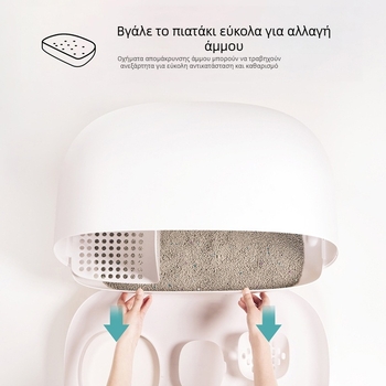 Mochi Κουτί Άμμου Γάτας — Πλήρως Κλειστό Με Συρόμενο Σχέδιο, Κλειστό Τουαλέτα Γάτας, Υλικό: Άλλα Υλικά, 1 Τεμάχιο