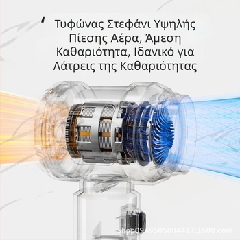 Ασύρματο φορητό χειροκίνητο σκουπάκι αυτοκινήτου, 12V, 100W, έως 11.000 Pa ισχύς αναρρόφησης, ασύρματο επαναφορτιζόμενο, υγρό/ξηρό καθάρισμα