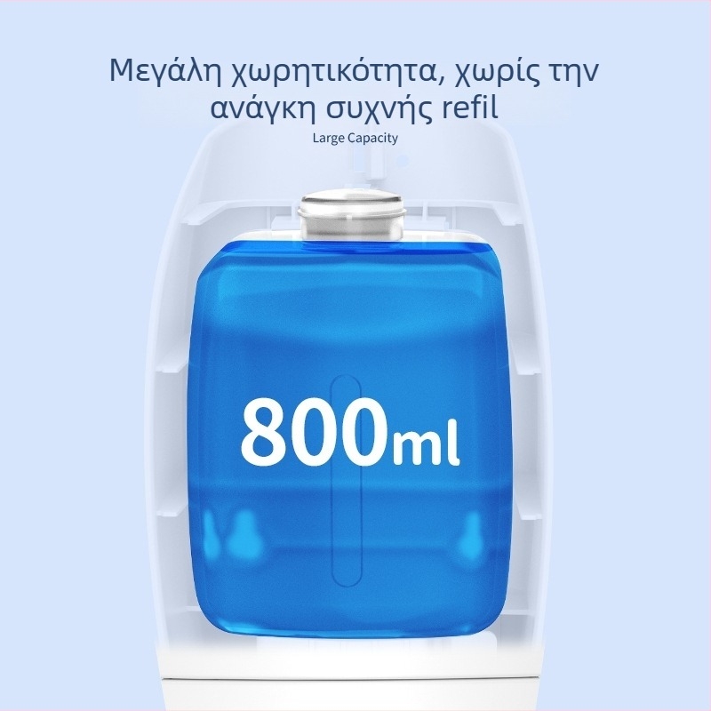 Δοσομετρητής σαπουνιού αφρού τοίχου – χειροκίνητο πάτημα, ABS, μάρκα Rivo, μοντέρνος μινιμαλιστικός σχεδιασμός